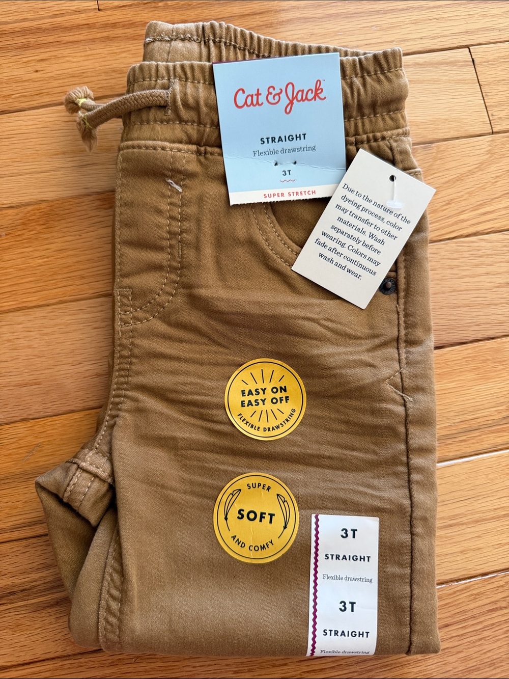 Cat & Jack Tan Straight Drawstring pants